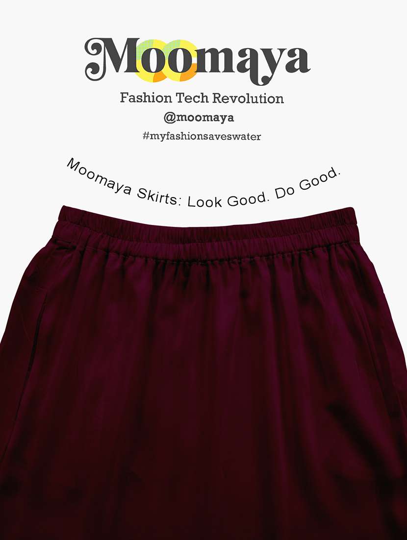 women solid high rise maxi tiered skirt - 22006384 -  Standard Image - 5