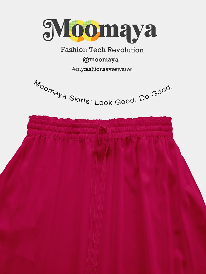 women solid high rise maxi tiered skirt - 22006392 - Standard Image - 5