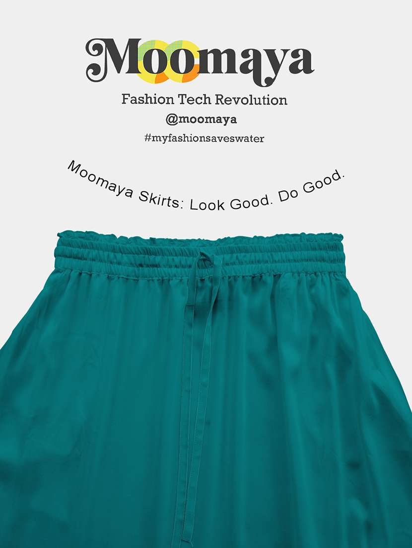 women solid high rise maxi tiered skirt - 22006394 -  Standard Image - 5