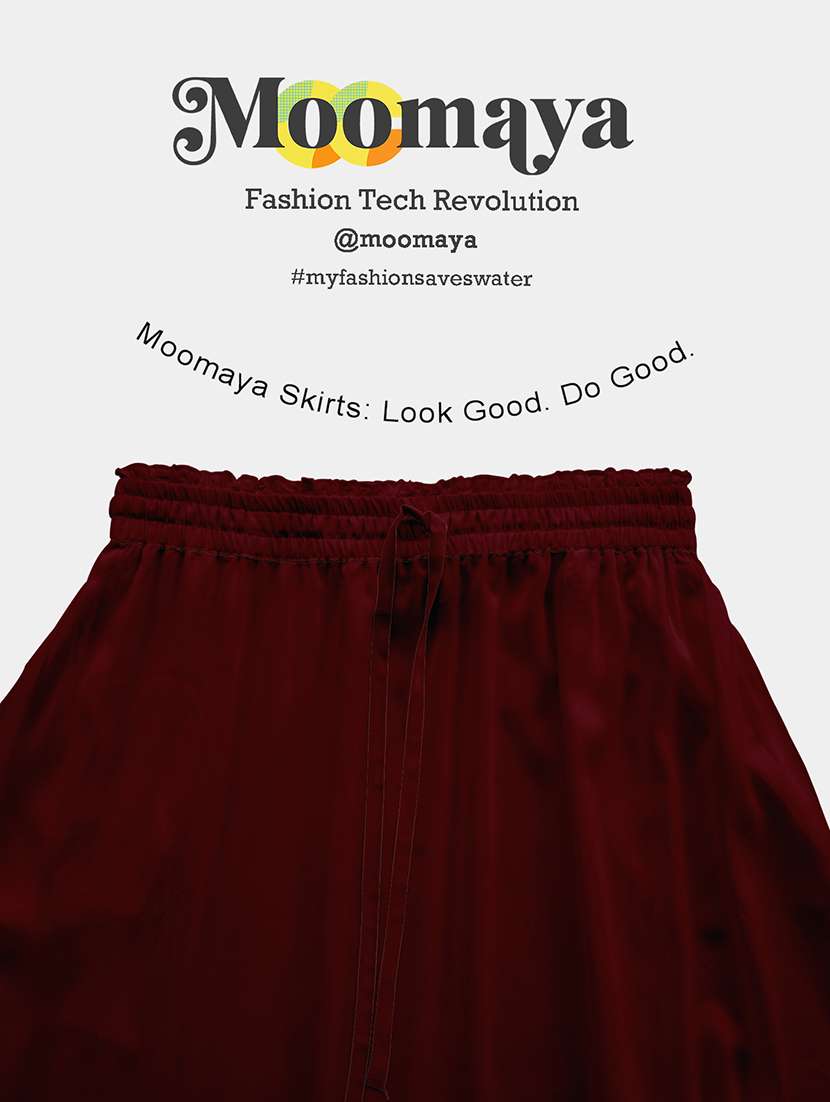 women solid high rise maxi tiered skirt - 22006396 -  Standard Image - 5