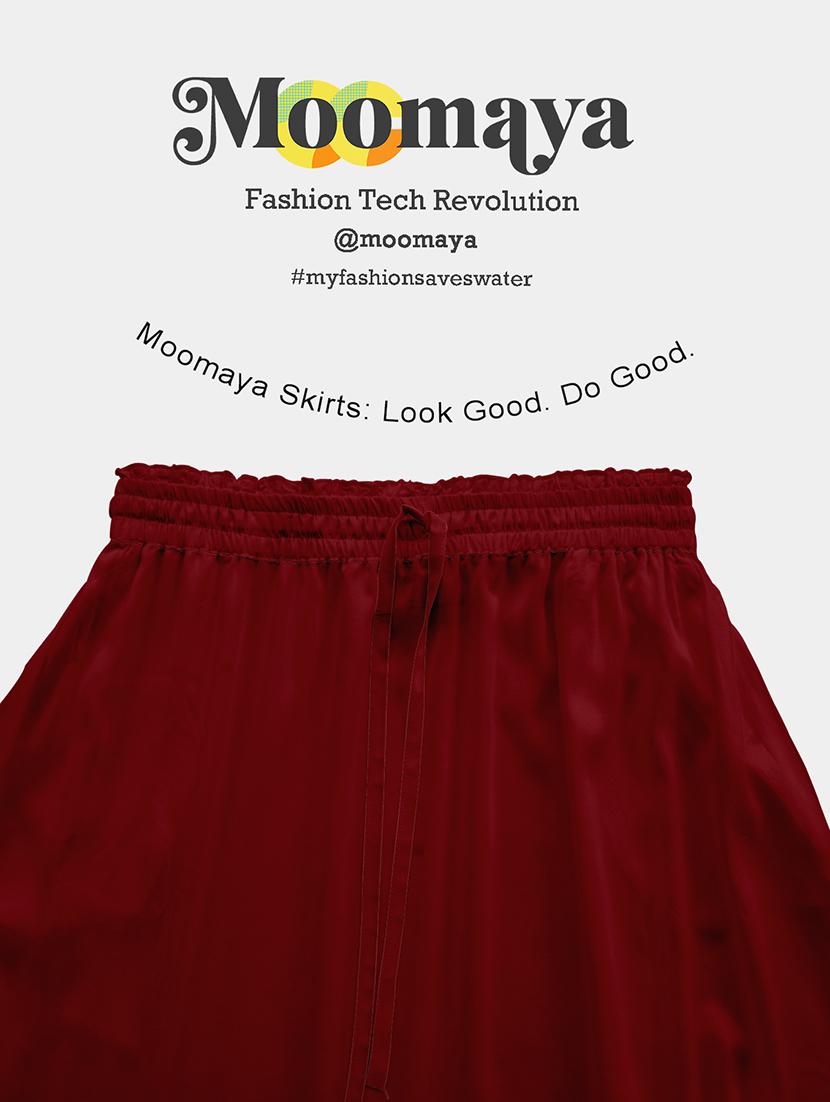 women solid high rise maxi tiered skirt - 22006397 - Standard Image - 5