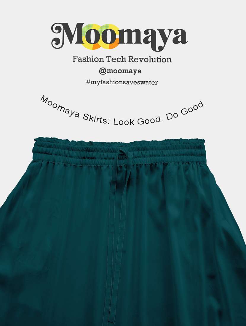 women solid high rise maxi tiered skirt - 22006399 -  Standard Image - 5