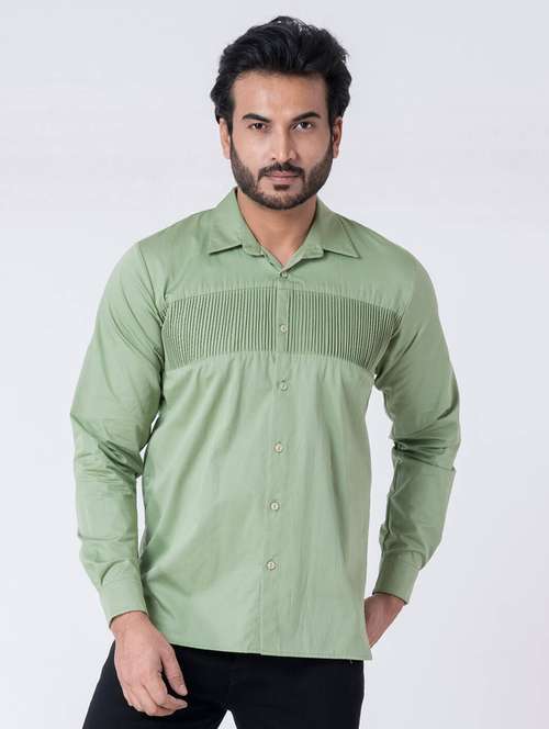 men textured long sleeve regular fit casual shirt - 22006408 -  Standard Image - 0