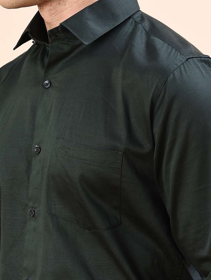 men solid long sleeve regular fit formal shirt - 22006530 -  Standard Image - 5