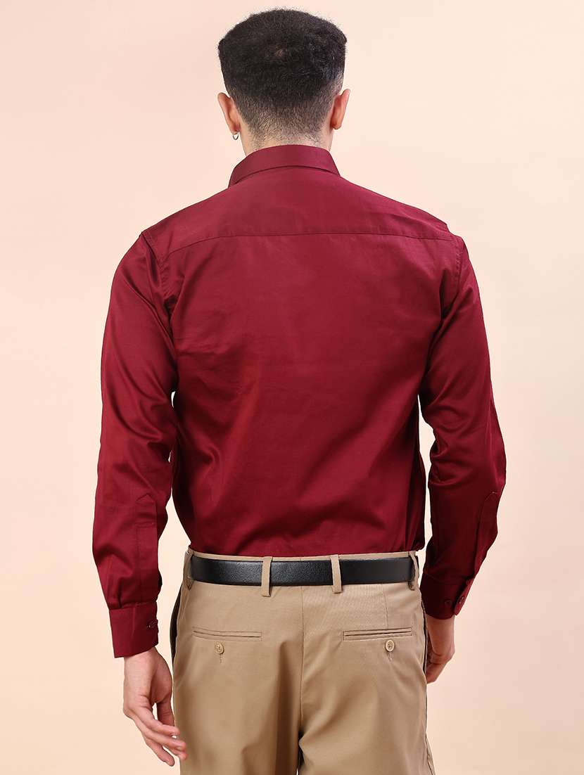 men solid long sleeve regular fit formal shirt - 22006531 -  Standard Image - 3