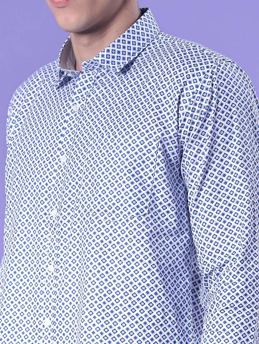 men printed long sleeve regular fit casual shirt - 22006598 - Standard Image - 5