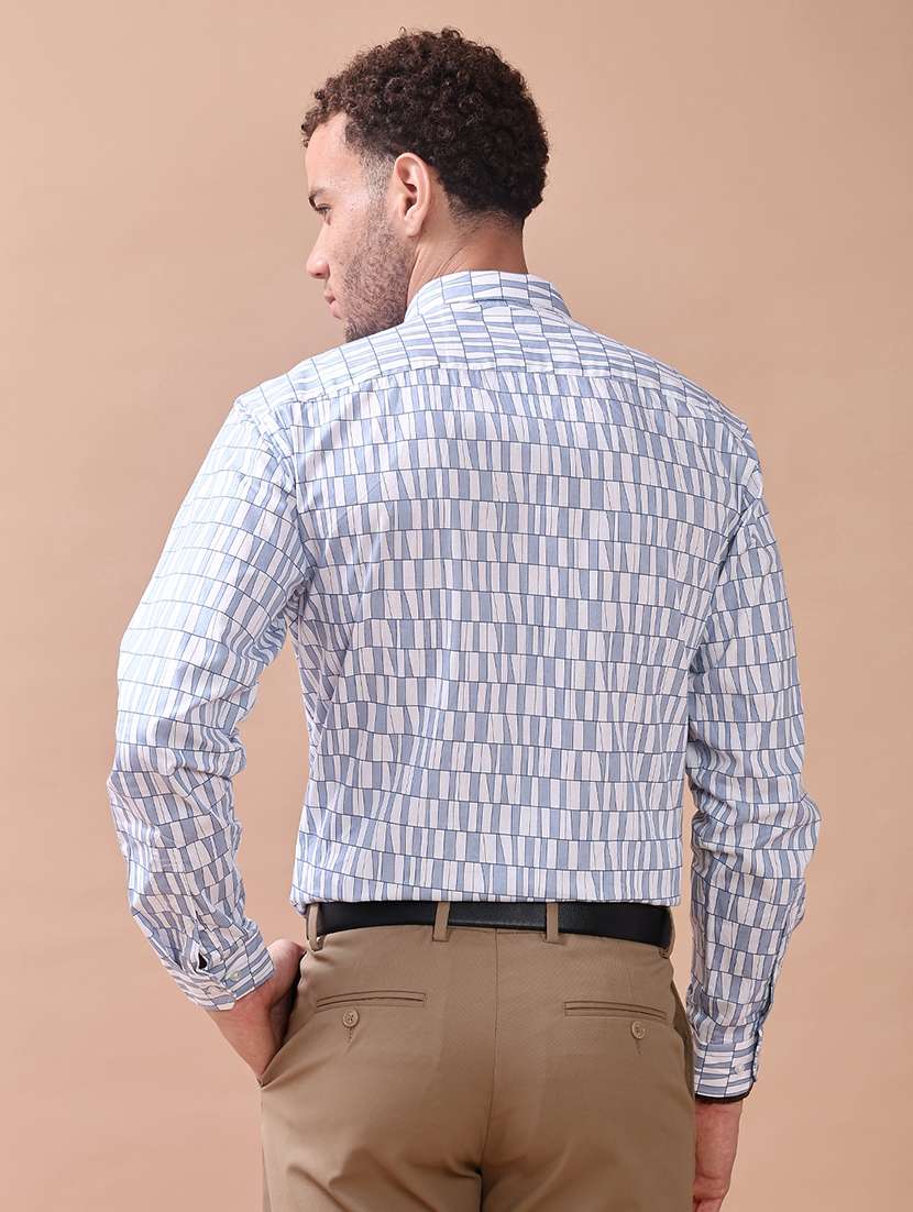 men printed long sleeve regular fit formal shirt - 22006600 -  Standard Image - 3