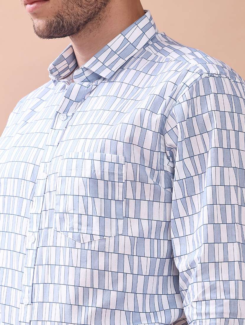 men printed long sleeve regular fit formal shirt - 22006600 -  Standard Image - 5