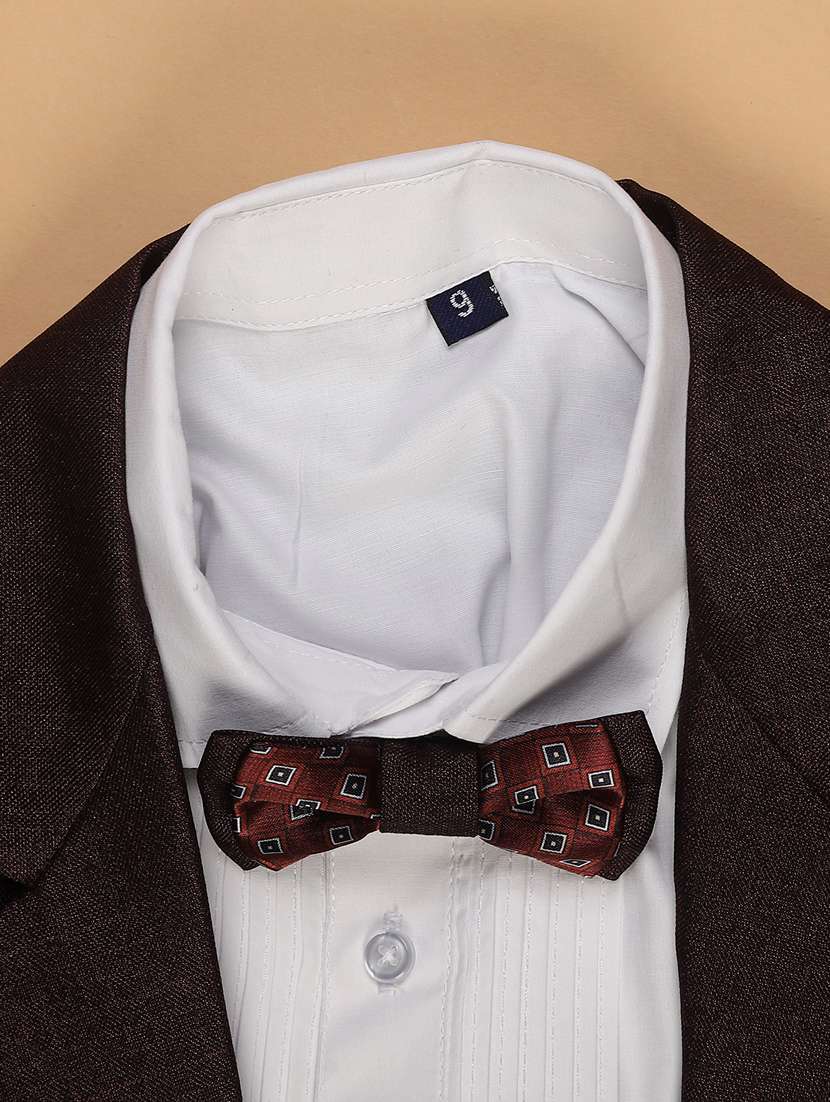 boys solid long sleeve 3 piece suit set - 22006631 -  Standard Image - 3