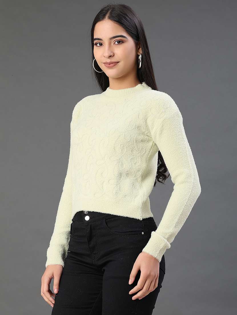women self designed long sleeve pullover - 22006786 -  Standard Image - 3
