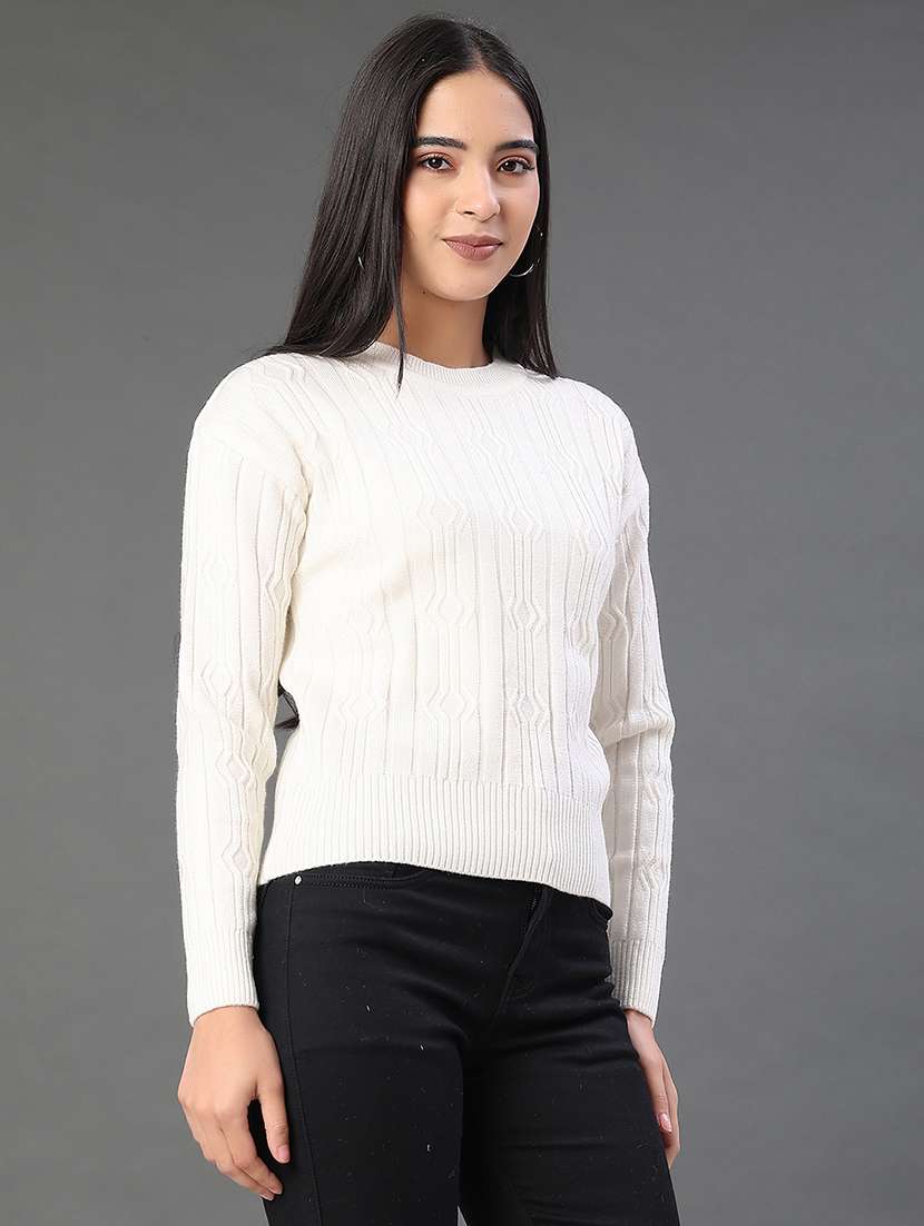 women self designed long sleeve pullover - 22006787 -  Standard Image - 3