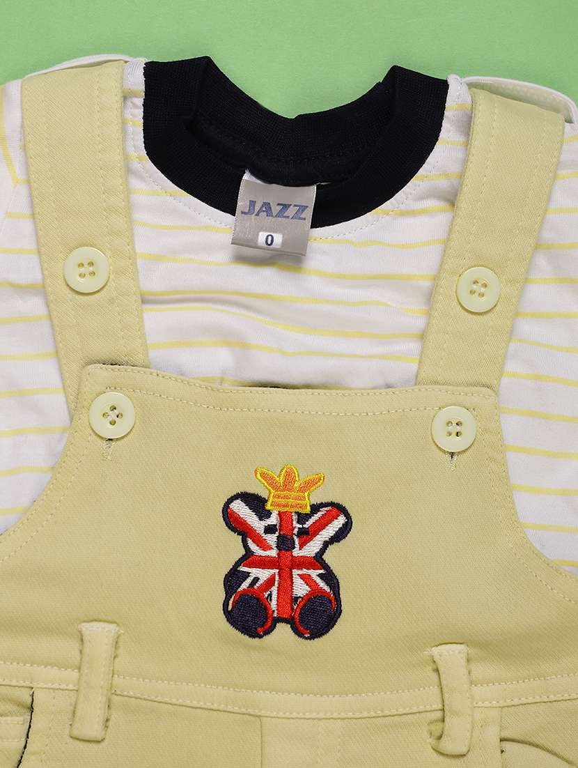 boys printed dungaree co-ord set - 22006864 -  Standard Image - 3