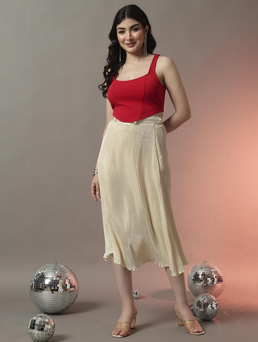women solid sleeveless slim fit crop top - 22006884 - Standard Image - 3