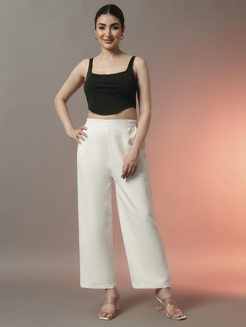 women solid square neck crop top - 22006886 - Standard Image - 3