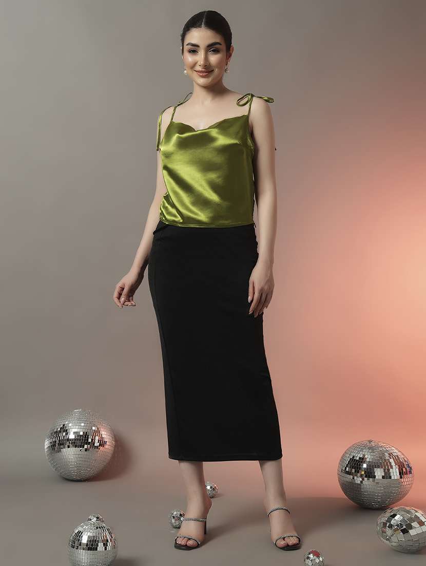 women solid cowl neck party wear top - 22006888 - Standard Image - 5