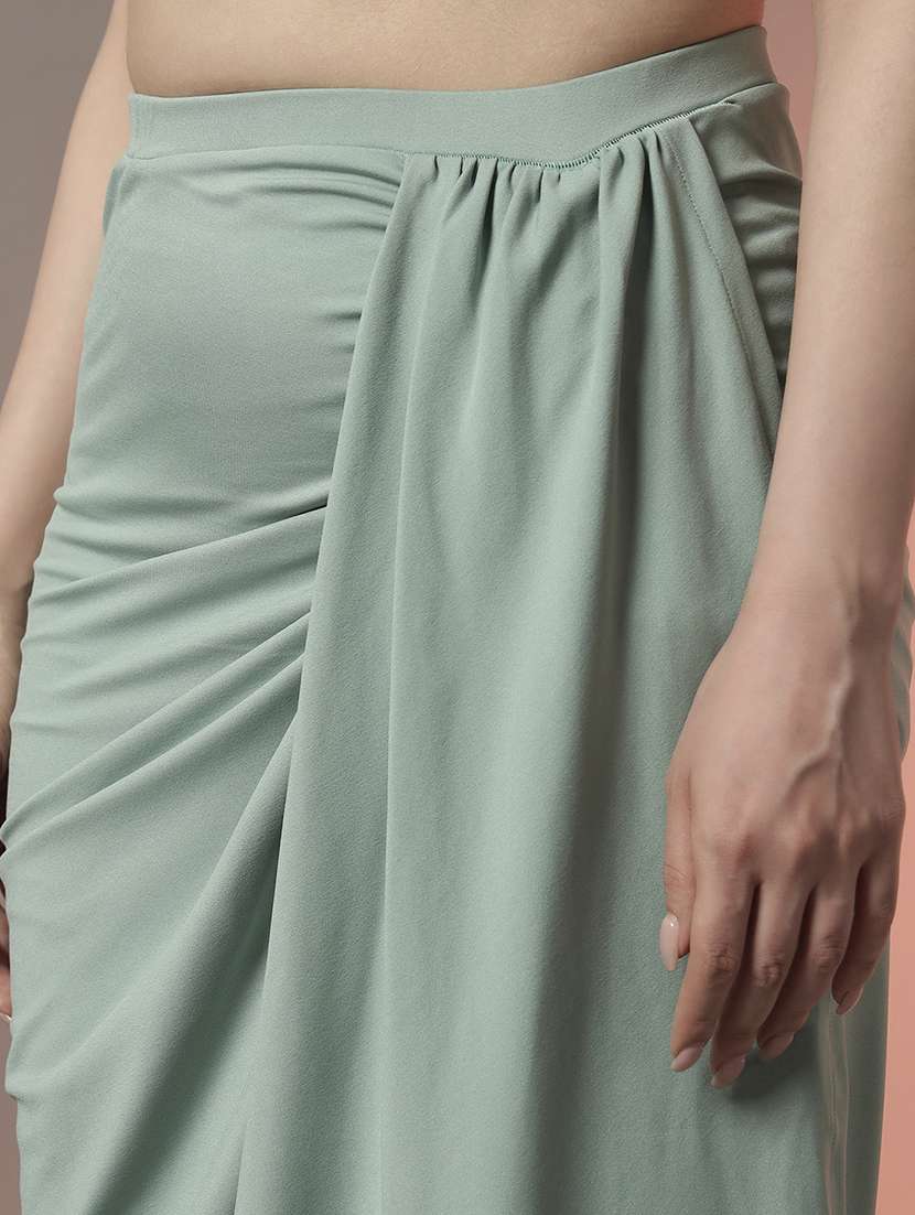 women solid high rise tulip maxi skirt - 22006902 - Standard Image - 5