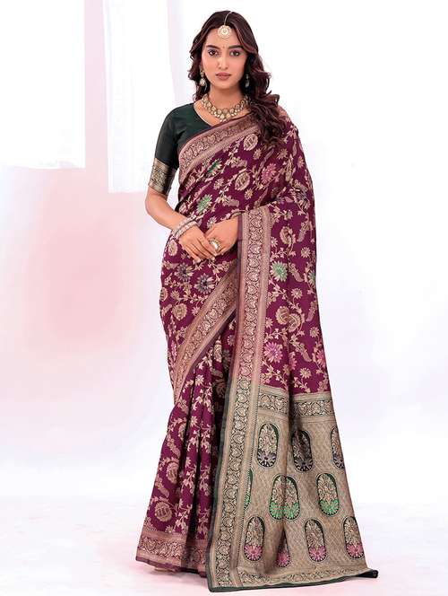 women self design banarasi saree with blouse - 22006946 - Standard Image - 0