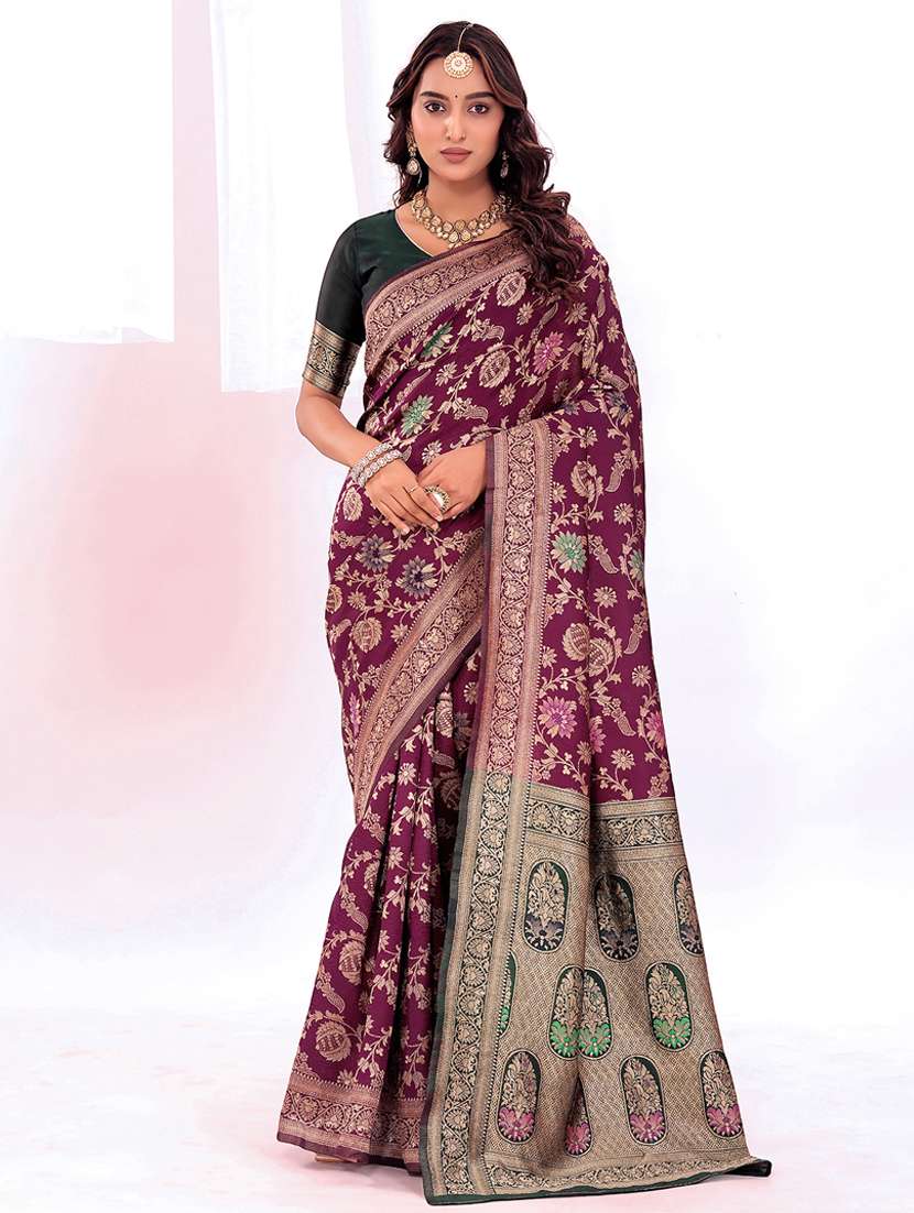 women self design banarasi saree with blouse - 22006946 - Zoom Image - 0