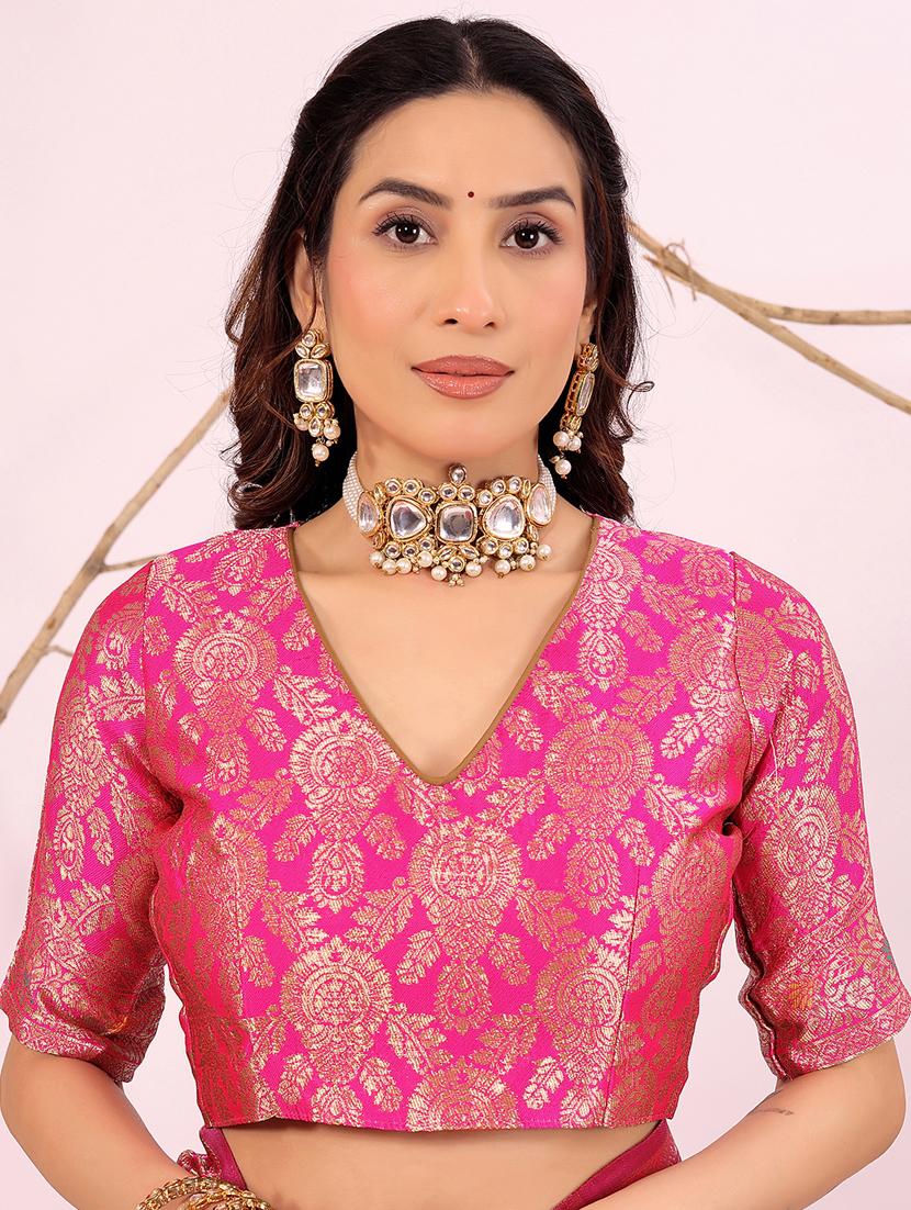 women self design banarasi saree with blouse - 22006959 - Standard Image - 3