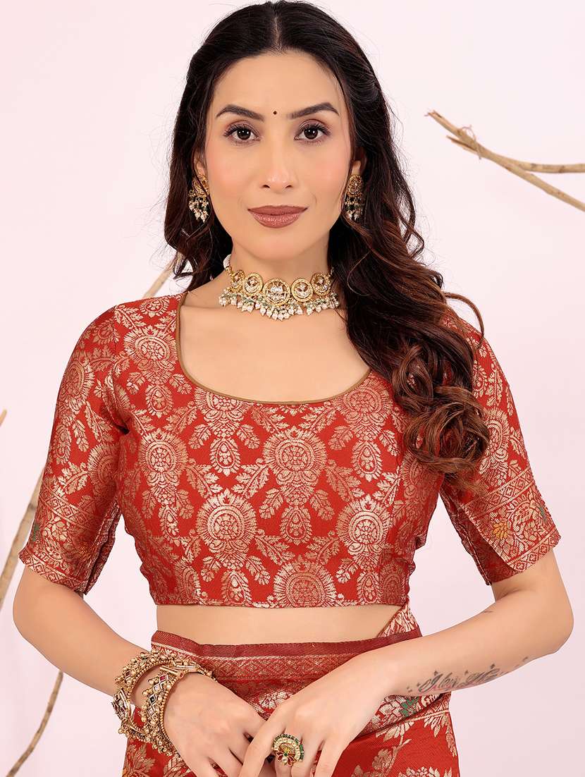 women self design banarasi saree with blouse - 22006963 - Standard Image - 3