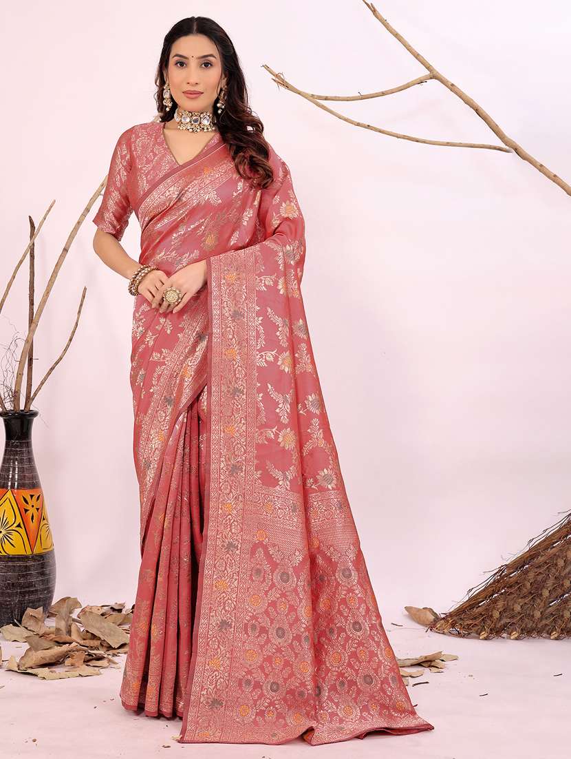 women self design banarasi saree with blouse - 22006970 -  Zoom Image - 0