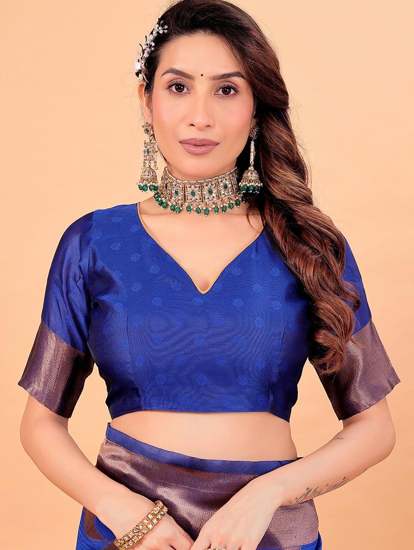 women self design banarasi saree with blouse - 22006998 - Standard Image - 3