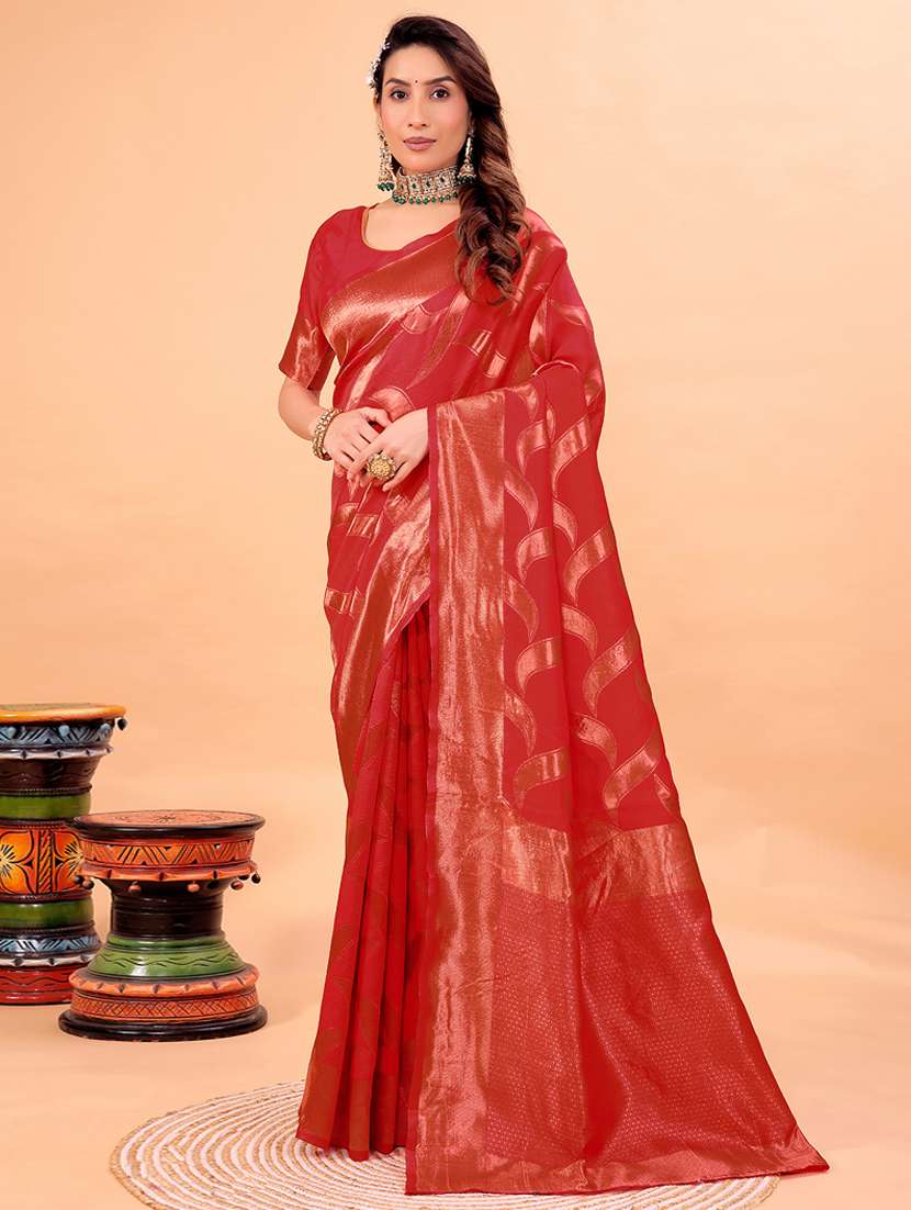 women self design banarasi saree with blouse - 22006999 -  Zoom Image - 0