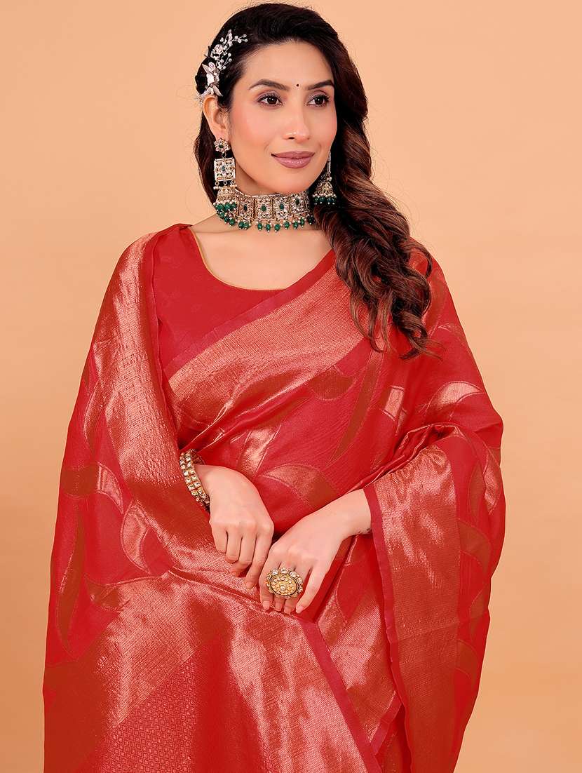 women self design banarasi saree with blouse - 22006999 - Standard Image - 3