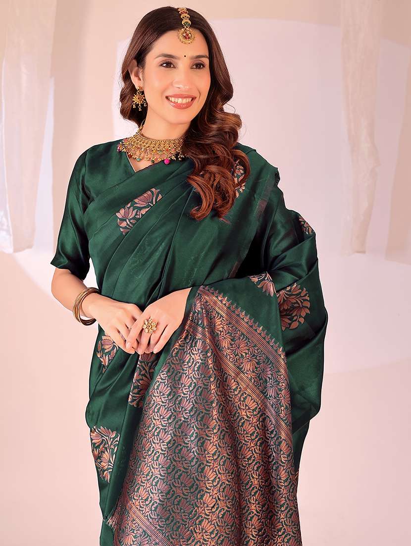 women self design kanjivaram saree with blouse - 22007008 -  Standard Image - 3