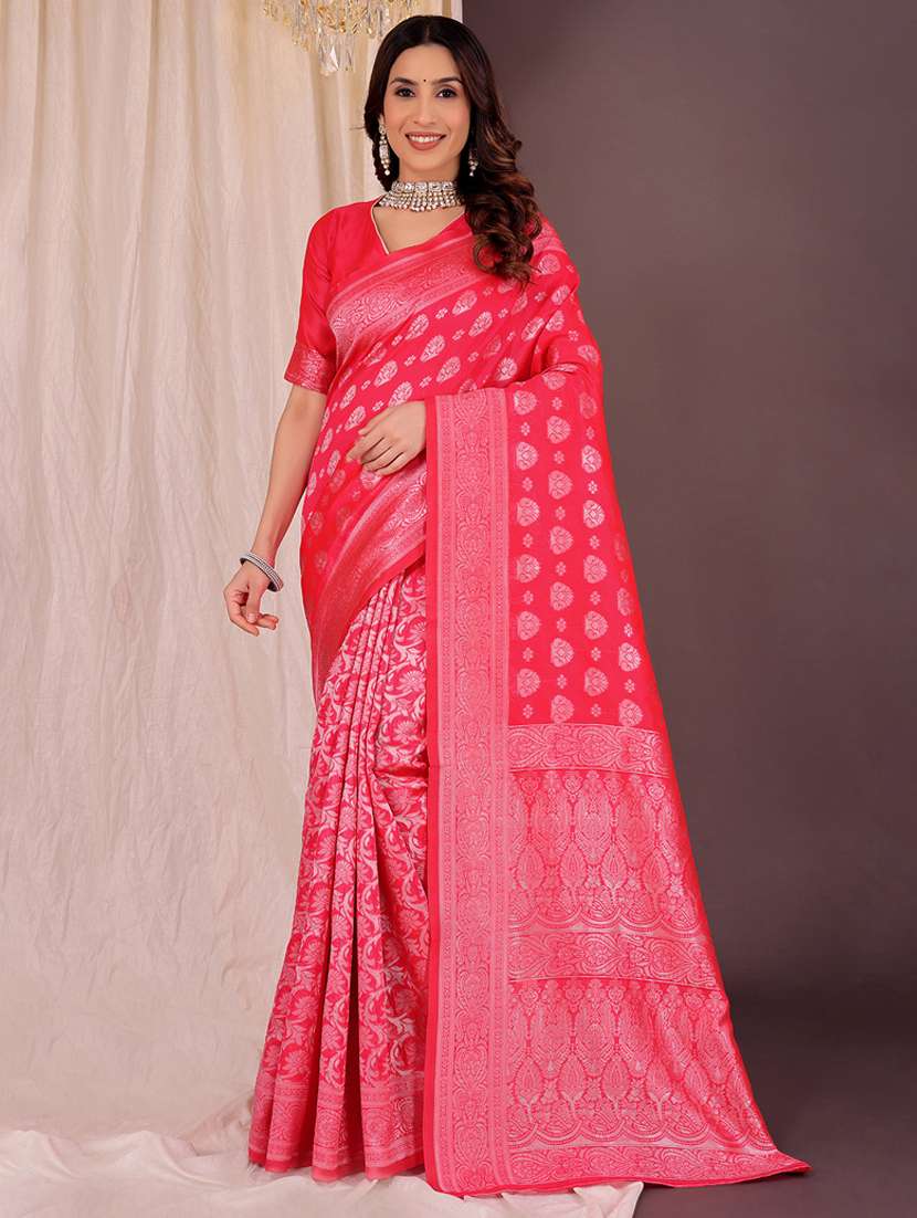 women self design banarasi saree with blouse - 22007028 -  Zoom Image - 0