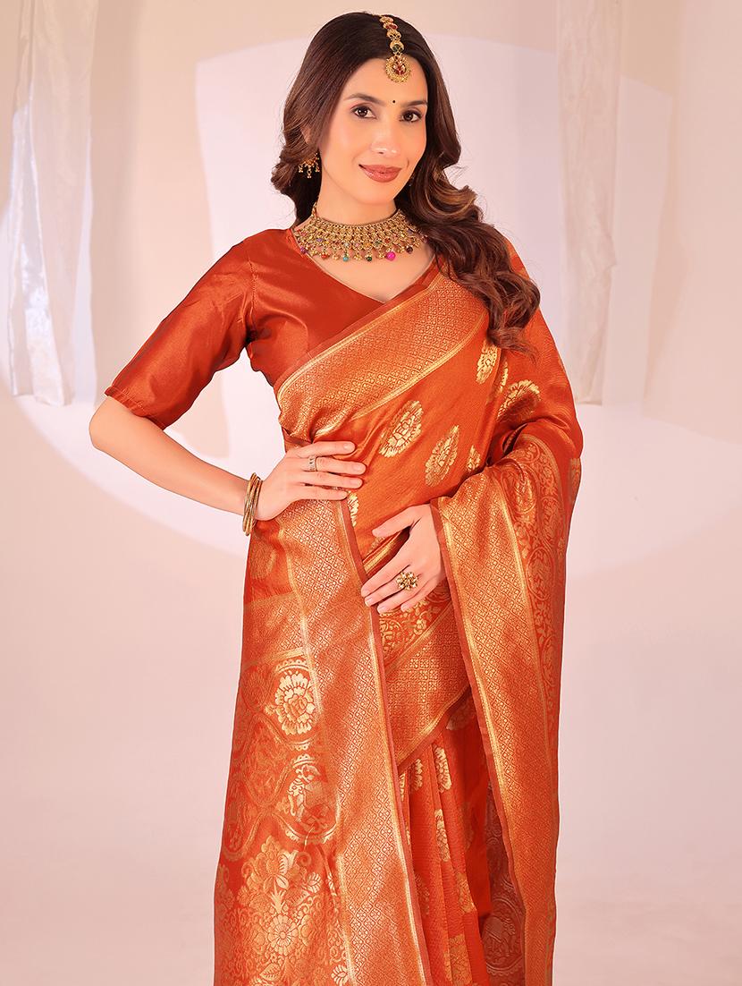 women self design banarasi saree with blouse - 22007038 - Standard Image - 3
