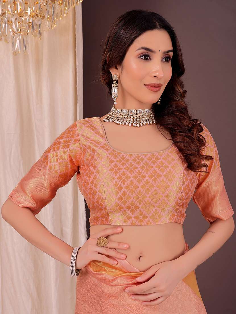 women self design kanjivaram saree with blouse - 22007048 -  Standard Image - 3