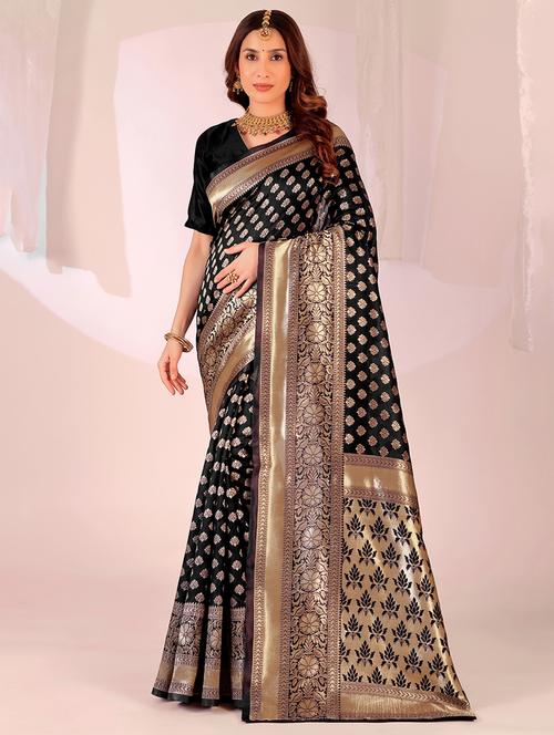 women self design banarasi saree with blouse - 22007072 - Standard Image - 0