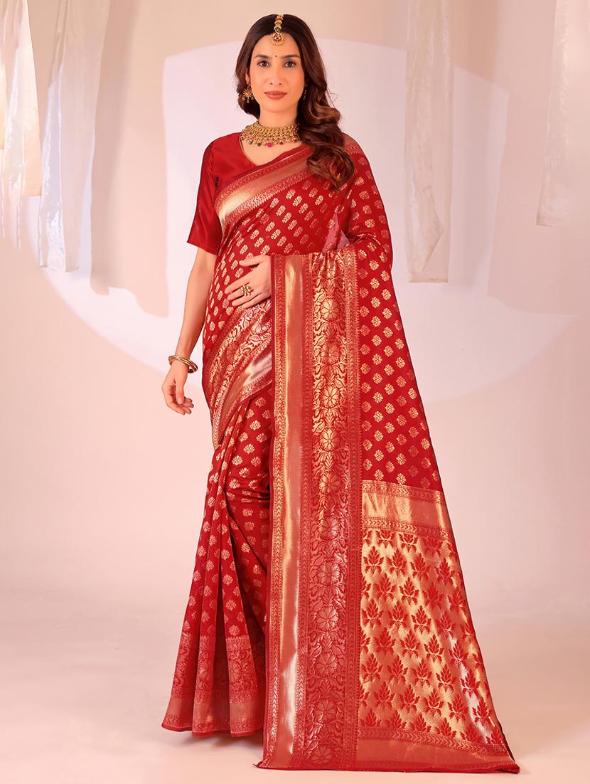 women self design banarasi saree with blouse - 22007073 -  Zoom Image - 0