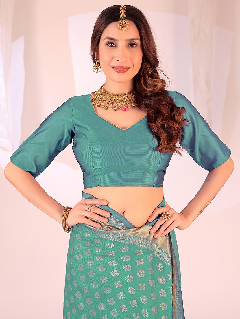 women self design banarasi saree with blouse - 22007074 - Standard Image - 3