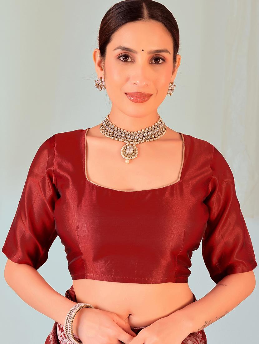 women self design banarasi saree with blouse - 22007075 - Standard Image - 3