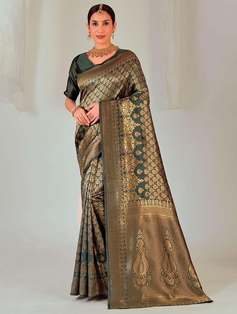 women self design banarasi saree with blouse - 22007080 -  Zoom Image - 0