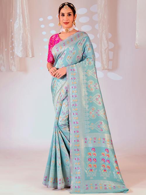 women self design banarasi saree with blouse - 22007088 -  Standard Image - 0