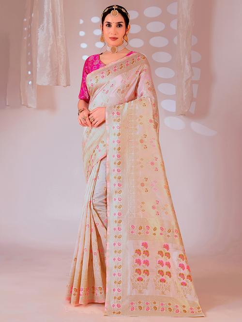 women self design banarasi saree with blouse - 22007089 -  Standard Image - 0