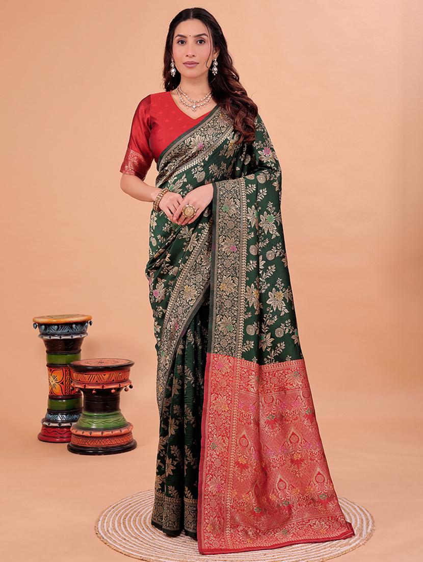 women self design banarasi saree with blouse - 22007108 - Zoom Image - 0