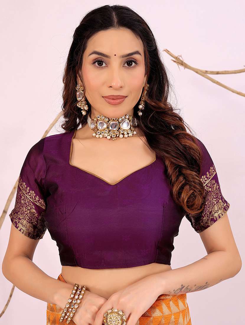 women self design banarasi saree with blouse - 22007132 - Standard Image - 3