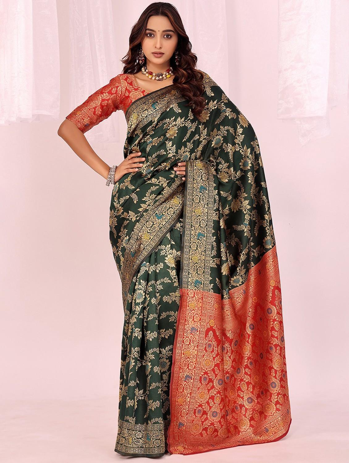 women self design banarasi saree with blouse - 22007214 - Zoom Image - 0