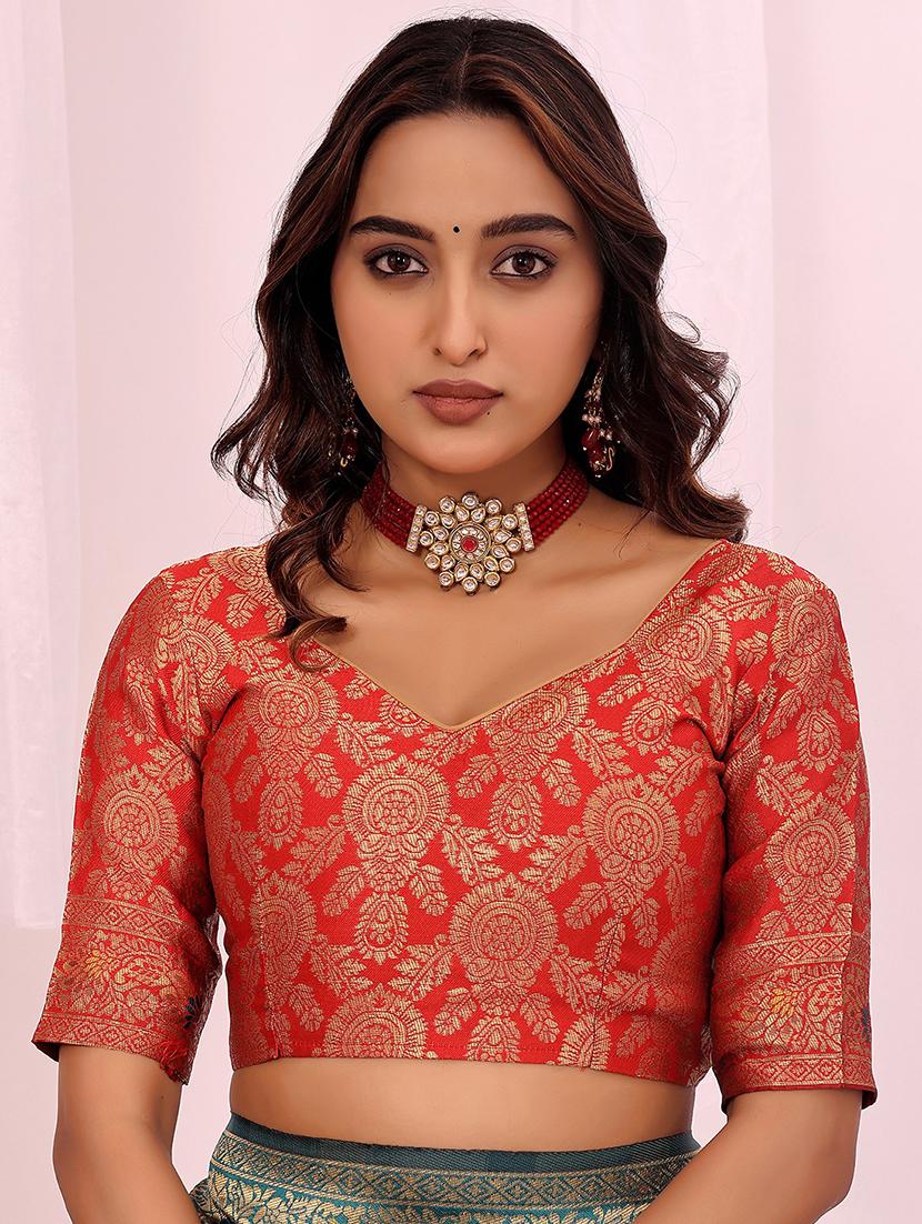 women self design banarasi saree with blouse - 22007215 - Standard Image - 3