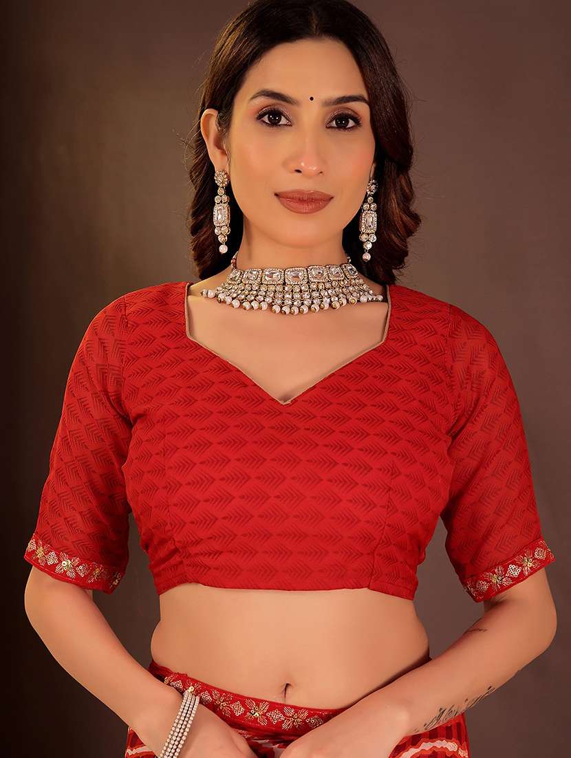 women leheriya printed saree with blouse - 22007247 -  Standard Image - 3