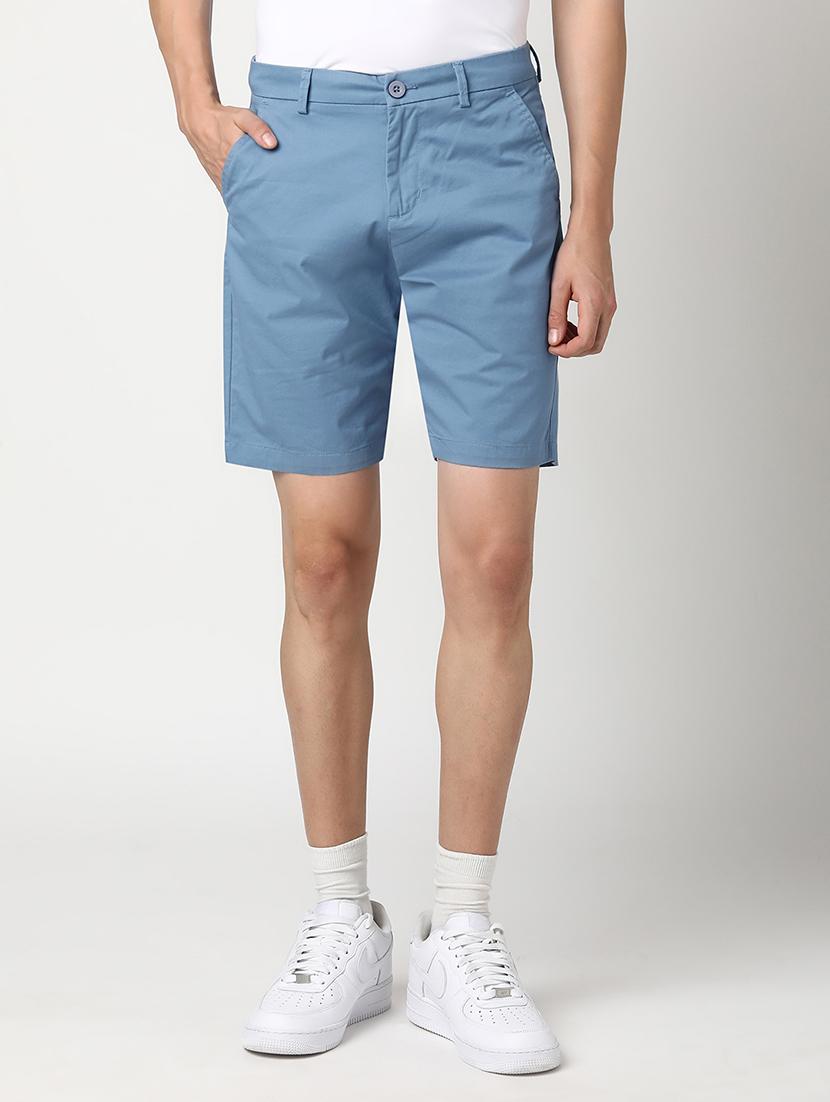 men solid mid rise regular fit shorts - 22007692 - Zoom Image - 0