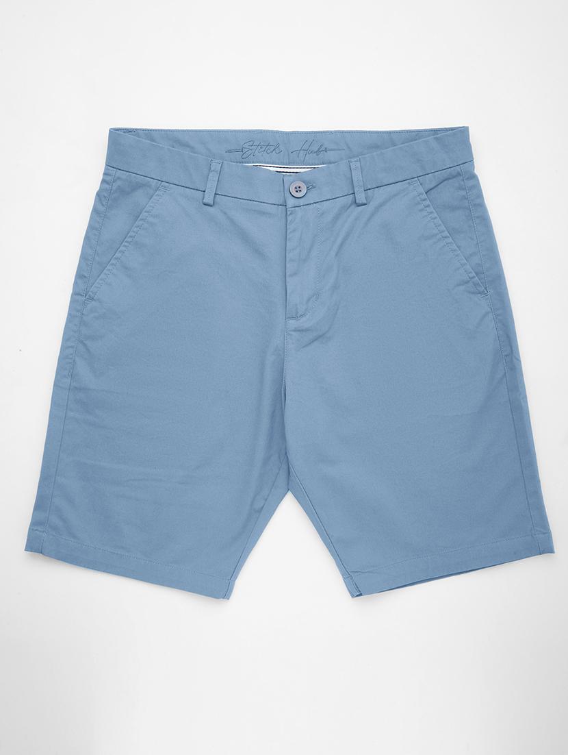 men solid mid rise regular fit shorts - 22007692 - Standard Image - 5