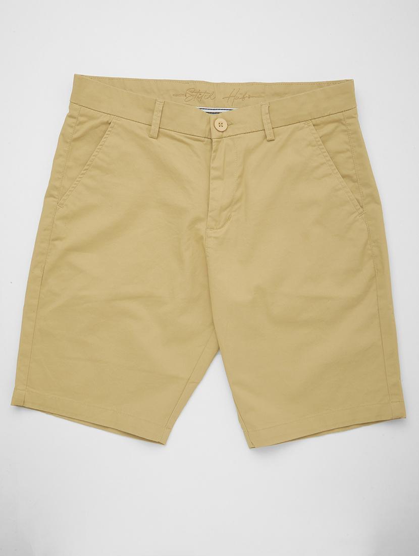 men solid mid rise regular fit shorts - 22007693 - Standard Image - 5