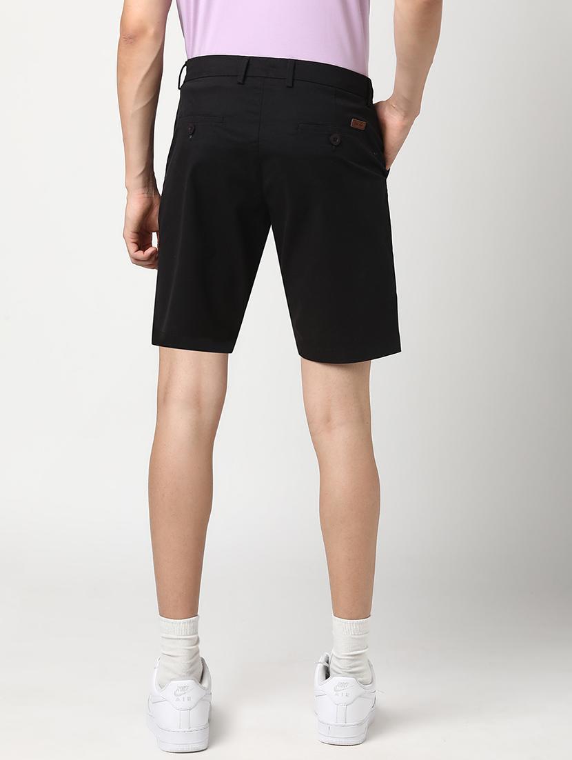 men solid mid rise regular fit shorts - 22007694 - Standard Image - 3