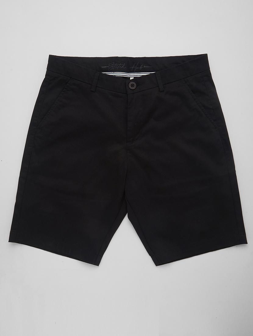 men solid mid rise regular fit shorts - 22007694 - Standard Image - 5