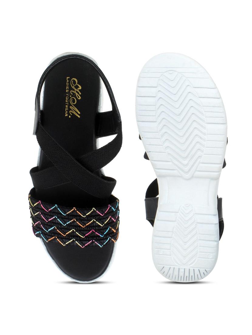 women texture back strap wedge - 22007701 - Standard Image - 3